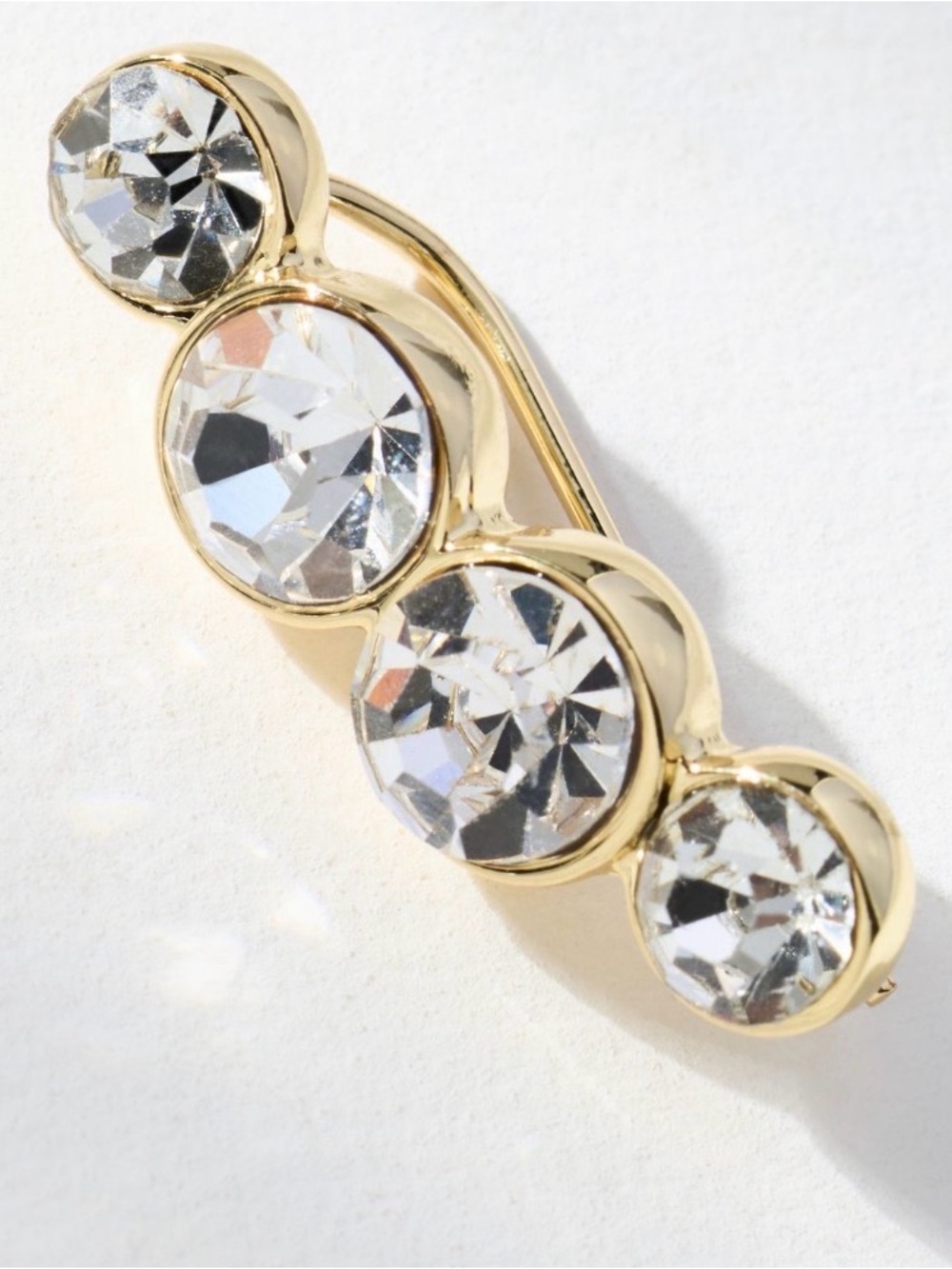 Anthropologie Sparkling Crystal Drop Earrings - Picture 2 of 5